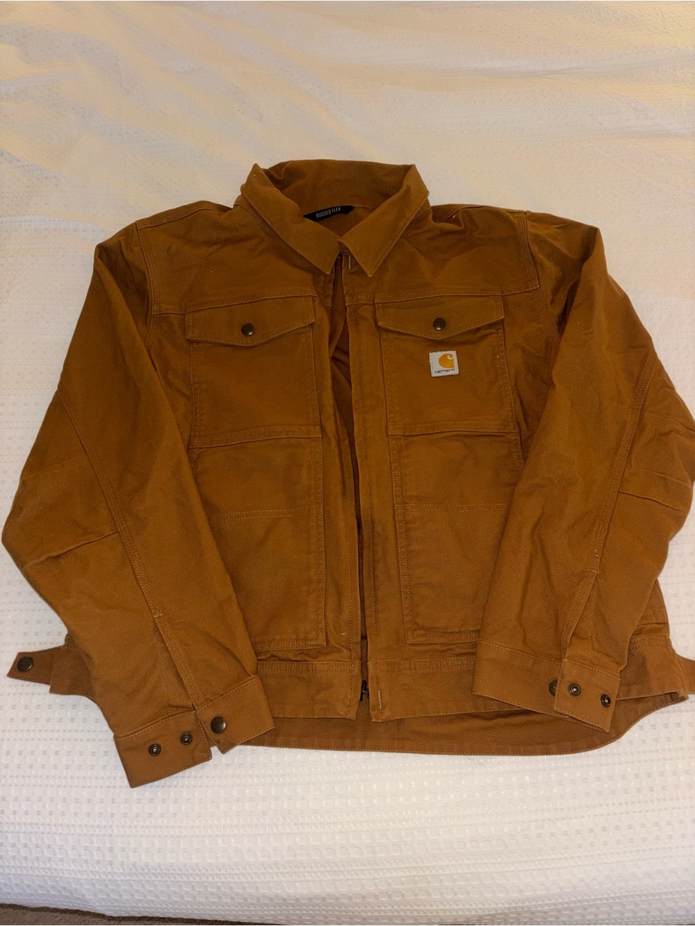 Carhartt Men's Rugged Tan/Brown Duck Canvas Jacket